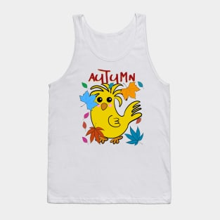 Chicken Autumn Fall Tank Top